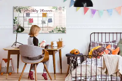 Beschreibbare Magnettafel mit Rosen-Design