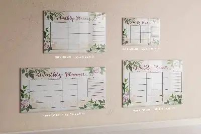Beschreibbare Magnettafel mit Rosen-Design