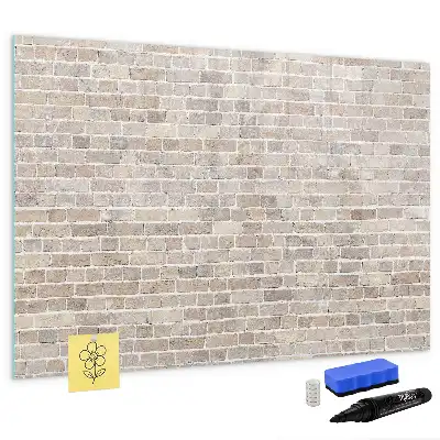 Schreib-Magnettafel in Ziegelwand-Optik