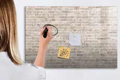 Schreib-Magnettafel in Ziegelwand-Optik