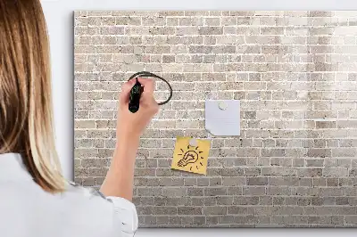 Schreib-Magnettafel in Ziegelwand-Optik