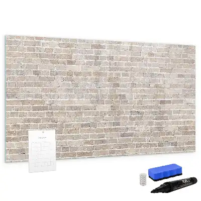 Schreib-Magnettafel in Ziegelwand-Optik