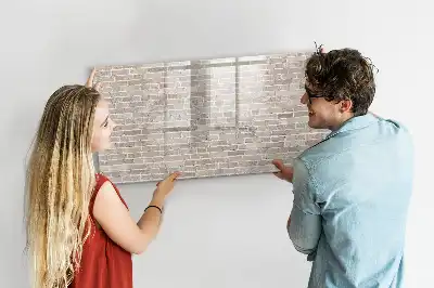 Schreib-Magnettafel in Ziegelwand-Optik