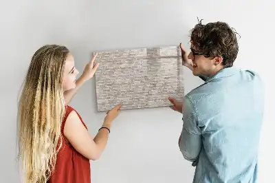 Schreib-Magnettafel in Ziegelwand-Optik