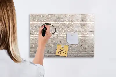 Schreib-Magnettafel in Ziegelwand-Optik