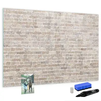 Schreib-Magnettafel in Ziegelwand-Optik