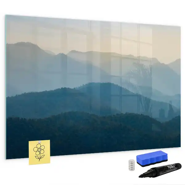 Beschreibbare Magnettafel mit abstraktem Landschaftsmotiv