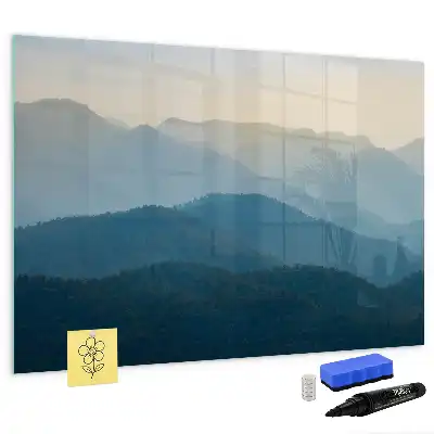 Beschreibbare Magnettafel mit abstraktem Landschaftsmotiv