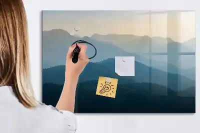 Beschreibbare Magnettafel mit abstraktem Landschaftsmotiv