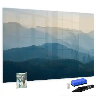 Beschreibbare Magnettafel mit abstraktem Landschaftsmotiv