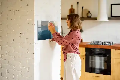 Beschreibbare Magnettafel mit abstraktem Landschaftsmotiv