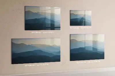 Beschreibbare Magnettafel mit abstraktem Landschaftsmotiv