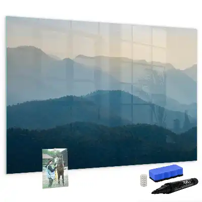 Beschreibbare Magnettafel mit abstraktem Landschaftsmotiv