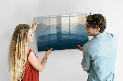Beschreibbare Magnettafel mit abstraktem Landschaftsmotiv