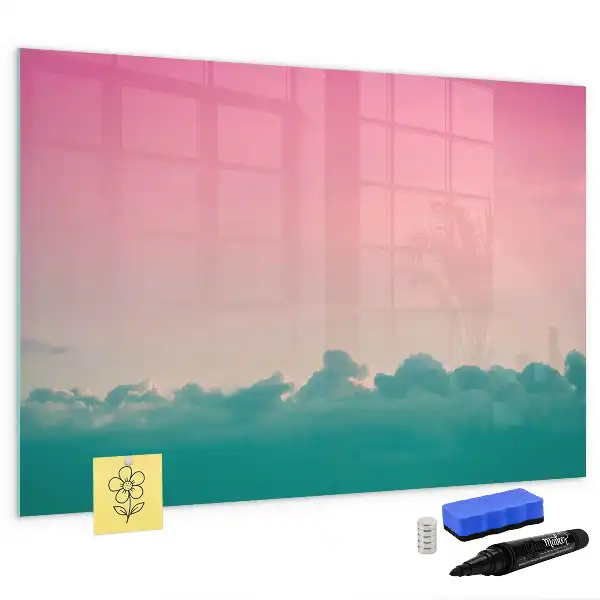 Magnetische Schreibtafel mit Farbverlauf-Himmel Design