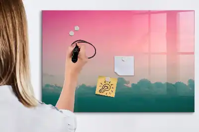 Magnetische Schreibtafel mit Farbverlauf-Himmel Design