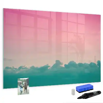 Magnetische Schreibtafel mit Farbverlauf-Himmel Design