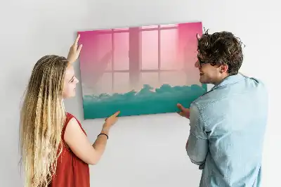 Magnetische Schreibtafel mit Farbverlauf-Himmel Design