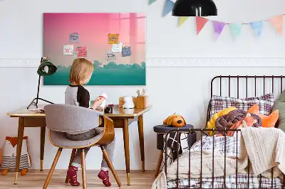 Magnetische Schreibtafel mit Farbverlauf-Himmel Design