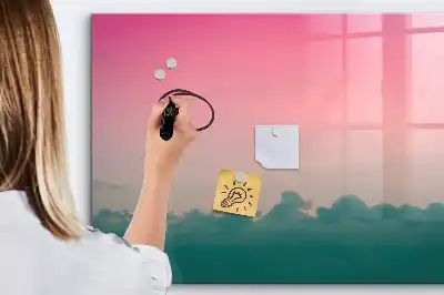 Magnetische Schreibtafel mit Farbverlauf-Himmel Design