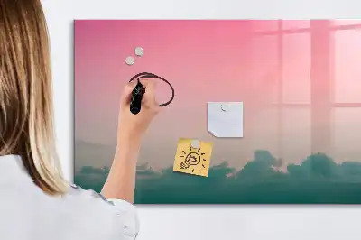 Magnetische Schreibtafel mit Farbverlauf-Himmel Design