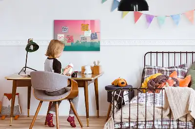 Magnetische Schreibtafel mit Farbverlauf-Himmel Design