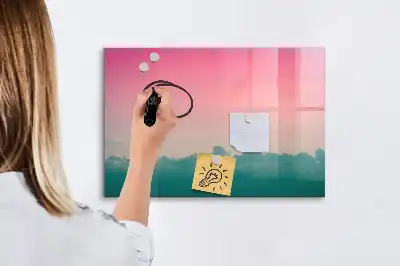 Magnetische Schreibtafel mit Farbverlauf-Himmel Design