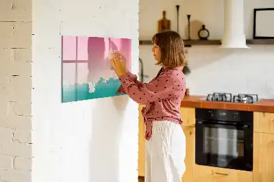 Magnetische Schreibtafel mit Farbverlauf-Himmel Design