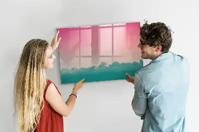 Magnetische Schreibtafel mit Farbverlauf-Himmel Design