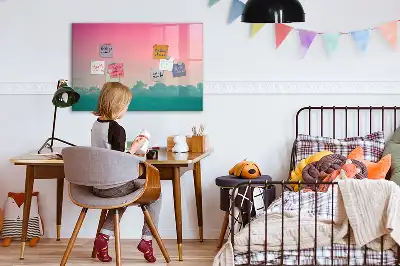 Magnetische Schreibtafel mit Farbverlauf-Himmel Design