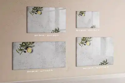Beschreibbare Magnettafel mit minimalistischem Oliven-Motiv