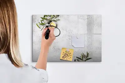 Beschreibbare Magnettafel mit minimalistischem Oliven-Motiv