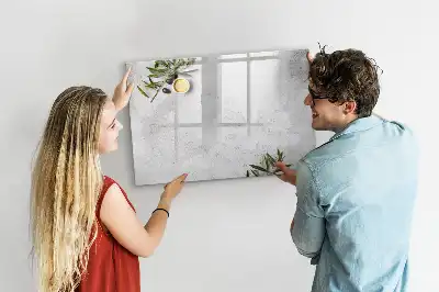 Beschreibbare Magnettafel mit minimalistischem Oliven-Motiv