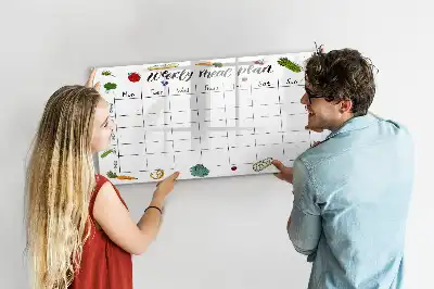 Wöchentlicher Mahlzeitenplaner beschreibbare Magnettafel