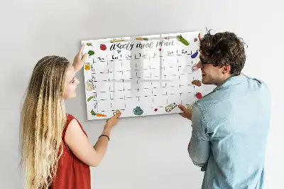 Wöchentlicher Mahlzeitenplaner beschreibbare Magnettafel