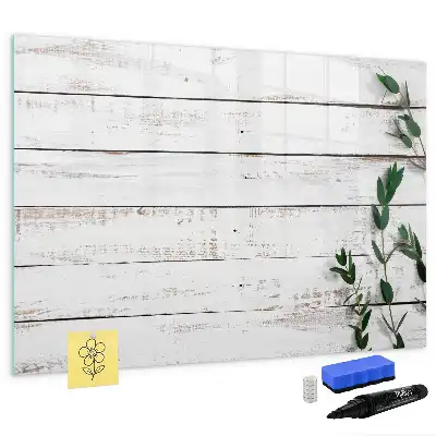 Beschreibbare Magnettafel aus Holz