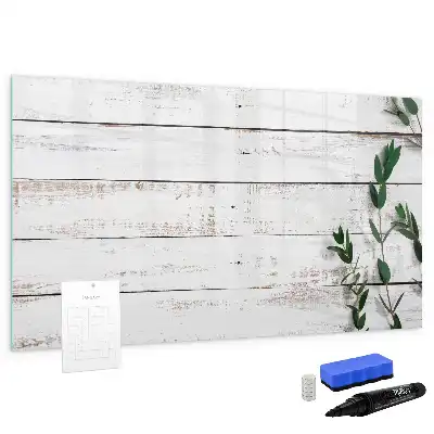 Beschreibbare Magnettafel aus Holz