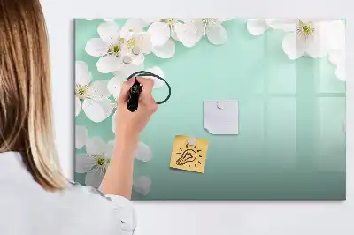 Schreib-Magnettafel mit Motiv schwimmende Gänseblümchen