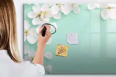 Schreib-Magnettafel mit Motiv schwimmende Gänseblümchen