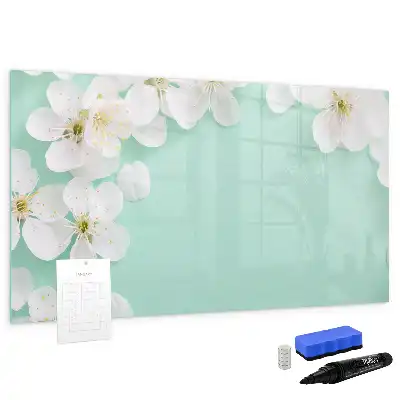 Schreib-Magnettafel mit Motiv schwimmende Gänseblümchen