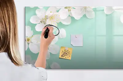 Schreib-Magnettafel mit Motiv schwimmende Gänseblümchen