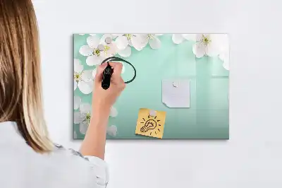 Schreib-Magnettafel mit Motiv schwimmende Gänseblümchen