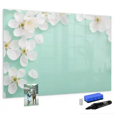Schreib-Magnettafel mit Motiv schwimmende Gänseblümchen