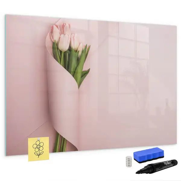 Magnetische Schreibtafel Blumenstrauß mit Blumenstrauß Motiv