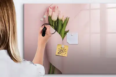 Magnetische Schreibtafel Blumenstrauß mit Blumenstrauß Motiv