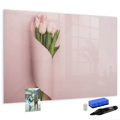 Magnetische Schreibtafel Blumenstrauß mit Blumenstrauß Motiv