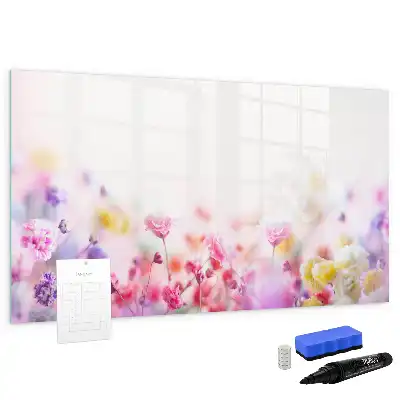 Beschreibbare Magnettafel mit Wiesenblumen-Motiv