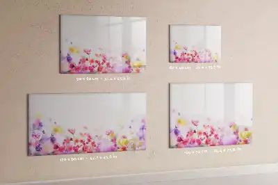 Beschreibbare Magnettafel mit Wiesenblumen-Motiv