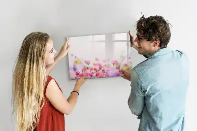 Beschreibbare Magnettafel mit Wiesenblumen-Motiv
