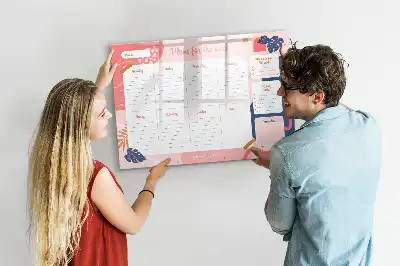 Beschreibbare Magnettafel wöchentlicher Planer